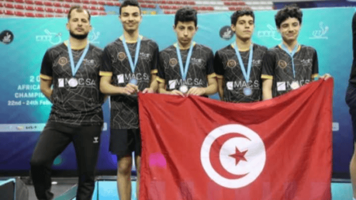 1740471278 نادي المضرب الذهبي البنزرتي وصيف كأس إفريقيا للأندية في كرة الطاولة