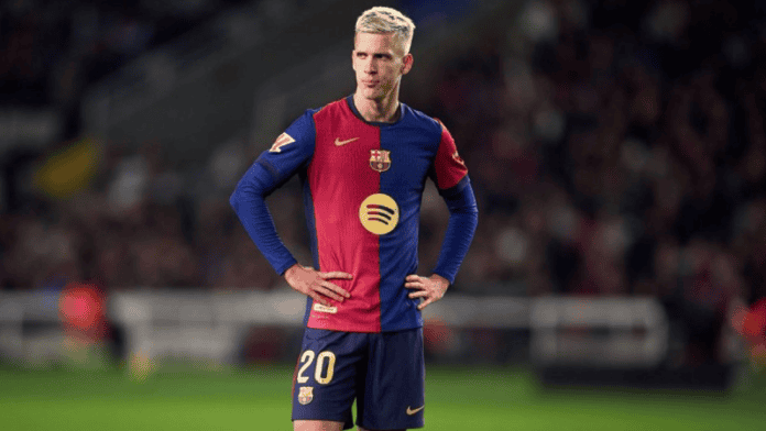 إصابة داني أولمو تُبعده عن برشلونة لثلاثة أسابيع وتربك حسابات فليك إصابة داني أولمو تُبعده عن برشلونة لثلاثة أسابيع وتربك حسابات فليك