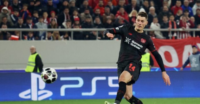 TP34VIMS5RK6NOFWUYPWOREIBM شيك يُسجل ثنائية ويمنح ليفركوزن فوزاً تاريخياً على أولمبياكوس