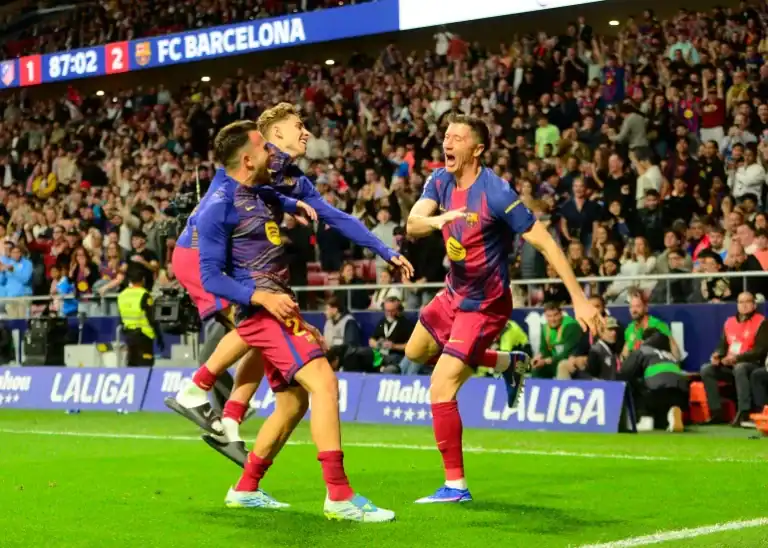 برشلونة يهزم أتلتيكو مدريد بهدف قاتل من ليفاندوفسكي