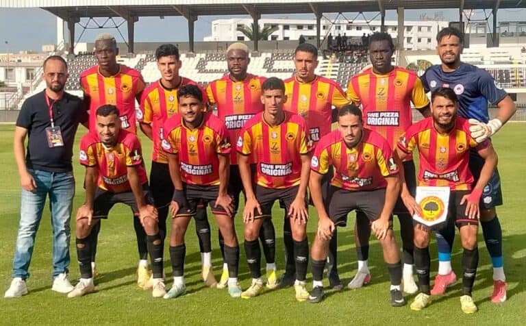 لاعبو الترجي الجرجيسي خلال مباراة في كأس الكونفدرالية