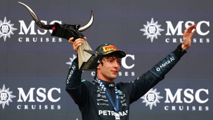 antonelli-remporte-le-grand-prix-des-1 Kimi Antonelli, pilote Mercedes lors du Grand Prix des États-Unis